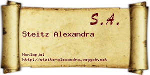 Steitz Alexandra névjegykártya